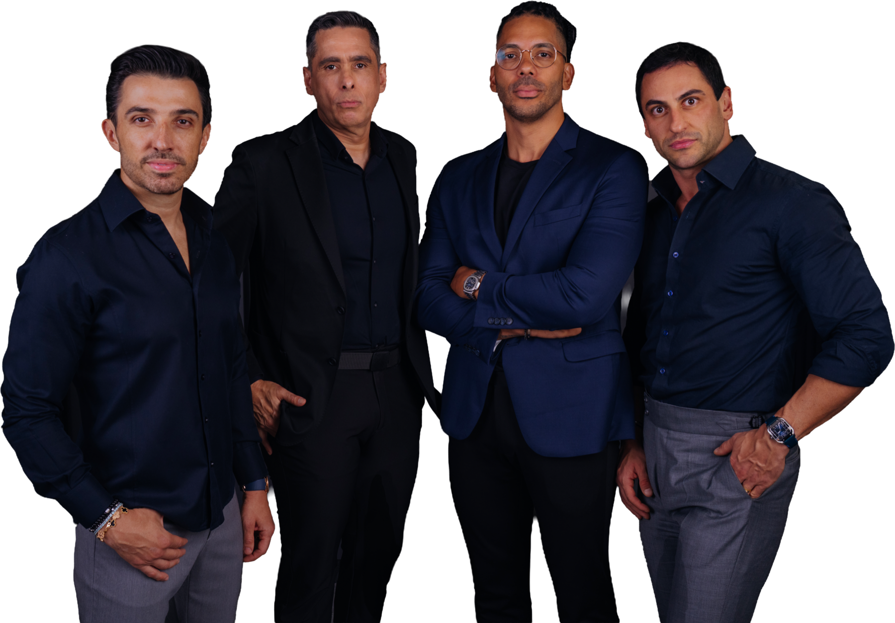 C&eacute;zar Haik, Fl&aacute;vio Augusto, Caio Carneiro e Joel Jota, fundadores da ATrinca Real Estate